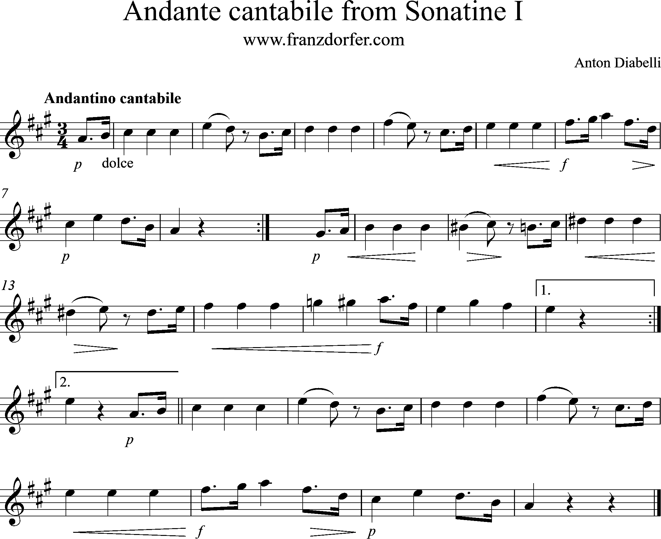 Diabelli, Sonatine I op.151